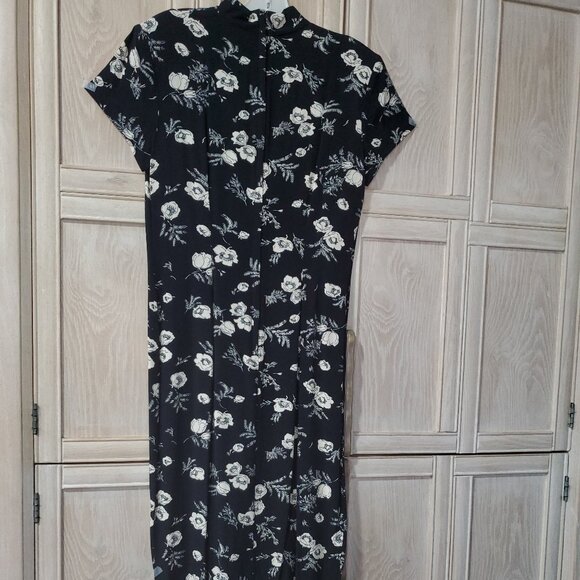 Vintage Mica Asian Style Midi Sheath Dress, Made in the USA - Picture 7 of 10